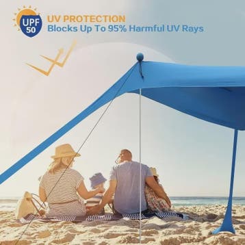 Pop-Up Strandtent met UV-bescherming UPF 50+ | Ultralichte Z, Caravans en Kamperen, Verzenden, Nieuw