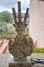 Buste, Athena Parthenos - 52 cm - Hars - 2000, Antiek en Kunst