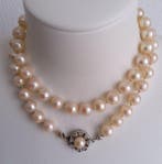 Halsketting - 14 karaat Geel goud, Witgoud - Handgeknoopte, Sieraden, Tassen en Uiterlijk, Kettingen, Nieuw