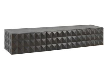 TV-Board VULCANO 160cm 3D hangend met kabelgat mangohout, Huis en Inrichting, Kasten | Televisiemeubels, Ophalen of Verzenden
