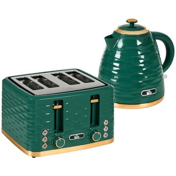 2-in-1 Broodrooster En Waterkoker Set, 7 Bruiningsniveaus, O, Verzenden, Nieuw