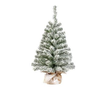 Imperial kunst kerstboom, 75 cm, besneeuwd, jute zak, voor, Ophalen of Verzenden, Nieuw