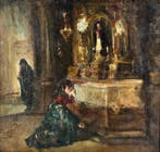Ernest Santasusagna (1900-1964), Atribuido a - Escena, Antiek en Kunst