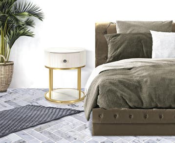 NACHTBED MONTPELLIER CRÈME CM Ø 42X48, Huis en Inrichting, Slaapkamer | Bedden, Ophalen of Verzenden, Nieuw