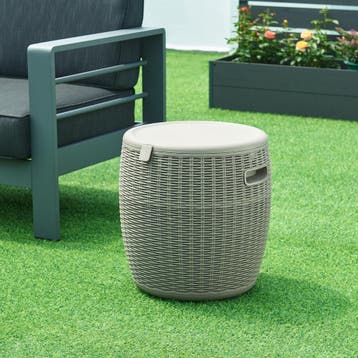 Tuinbox Avetrana koelbox rond 44xØ40 cm lichtbruin casa.pro, Verzenden, Nieuw