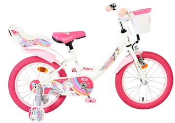 Volare Unicorn Kinderfiets - Meisjes - 16 inch - Wit, Verzenden, Nieuw, 16 inch