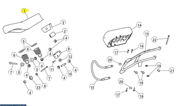 Royal Enfield SPLIT SEAT ASSY-RIDER TRIBUTE - 1770019A cl..., Motoren, Onderdelen | Merk-onafhankelijk, Nieuw, Verzenden