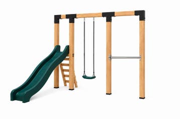 Houten schommel Dommel 300 cm van hout – met glijbaan don., Ophalen of Verzenden, Nieuw