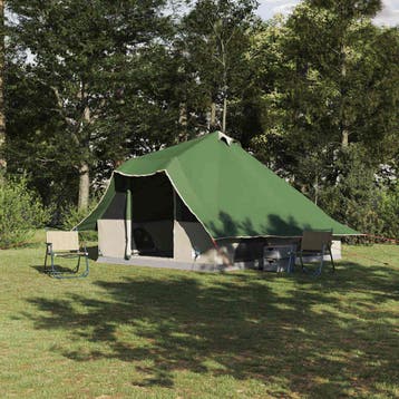 vidaXL Tipi Tent 8-persoons Groen taft, Verzenden, Nieuw, Tot en met 2