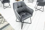 Exclusief design stoel LOFT fluweel zilvergrijs met, Ophalen of Verzenden, Nieuw