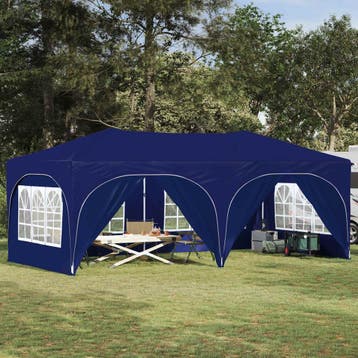 vidaXL Pop-up partytent 575 x 288 x 245 cm Blauw Oxford Stof, Verzenden, Nieuw, Partytent