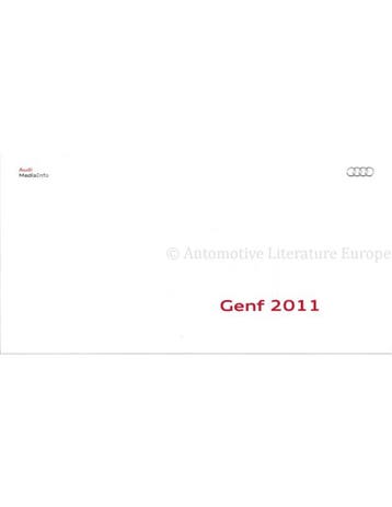 2011 AUDI GENÈVE PERSMAP DUITS, Boeken, Nieuw, Audi, Author