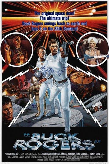 BUCK ROGERS original 1 sheet Movie Poster SIGNED X4 + COA, Nieuw