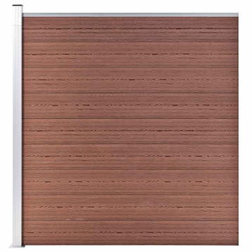 vidaXL Schutting 175x186 cm HKC bruin, Tuin en Terras, Verzenden, Nieuw, Hout