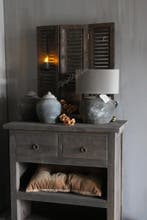 Drieluik shutters brown wash 70 cm, Huis en Inrichting, Woonaccessoires | Overige, Ophalen of Verzenden, Nieuw
