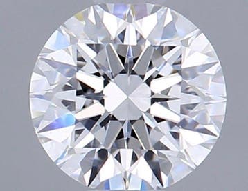 1 pcs Diamant (Natuurlijk) - 0.45 ct - Rond - D (kleurloos), Nieuw