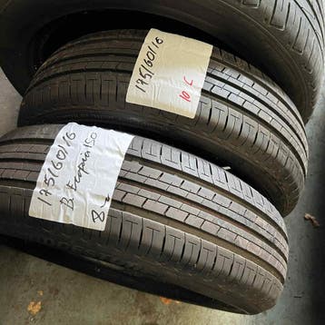 2 x Bridgestone Ecopia EP150 175-60-16 Zomerbanden 8mm, Gebruikt, 16 inch, 175 mm, Ophalen of Verzenden