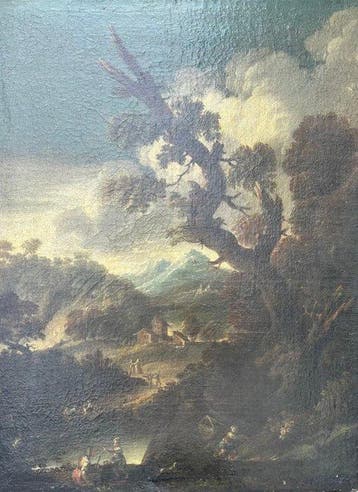 Jan Frans Van Bloemen (1662-1749), Workshop of - Paesaggio