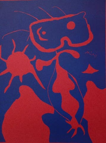 Joan Miro (1893-1983) - Composition pour XXe Siècle, Antiek en Kunst