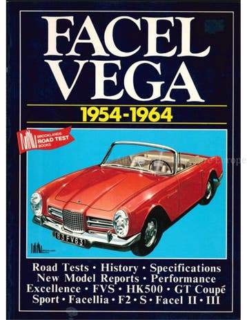 FACEL VEGA 1954-1964 (BROOKLANDS), Nieuw, Author