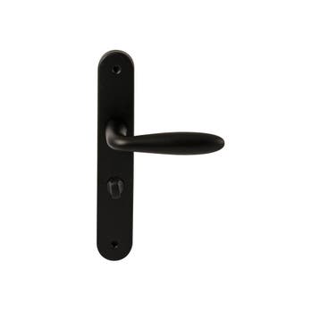Deurkruk Istanbul op ovaal langschild WC63/8mm - zwart, Verzenden, Nieuw
