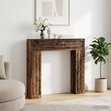 vidaXL Haardomlijsting Oud hout 102 x 18 x 100,5 cm Bewerkt, Verzenden, Nieuw