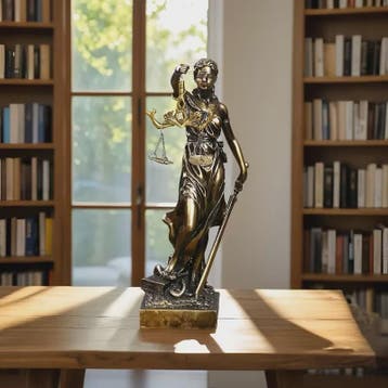 Gerechtigheid Goddess Standbeeld - Retro Kantoor Decoratie &, Verzenden, Nieuw in verpakking