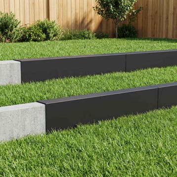 vidaXL Afdekprofiel voor tuinafboording 10 st 100 x 6 x 15, Verzenden, Nieuw