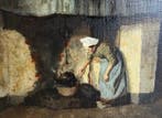 Hendrikus van Langen (1874-1964) - Vrouw bij kookpot