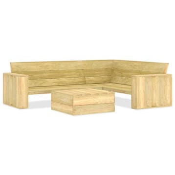 vidaXL 2-delige Loungeset geïmpregneerd grenenhout, Verzenden, Nieuw, Loungeset