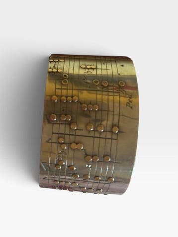 Armband - 14 karaat Zilver, Geel goud - muzikale, Sieraden, Tassen en Uiterlijk, Nieuw