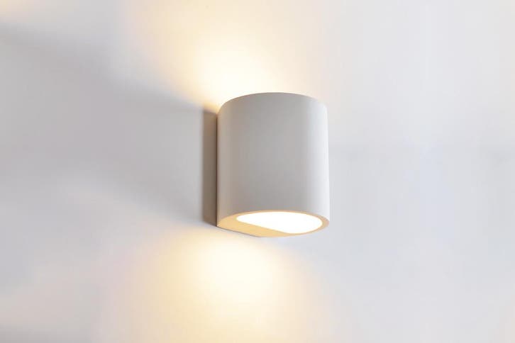 Integral wandlamp Larissa decoratief overschilderbaar gip..., Huis en Inrichting, Lampen | Overige, Nieuw, Ophalen of Verzenden