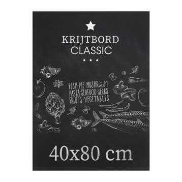 Krijtbord Classic 40x80 cm Verticaal en Horizontaal, Nieuw in verpakking