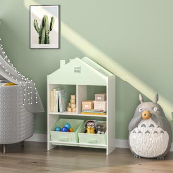 Kinderrek Vipsali huisvorm 90x60x27 cm mintgroen en wit [en., Verzenden, Nieuw