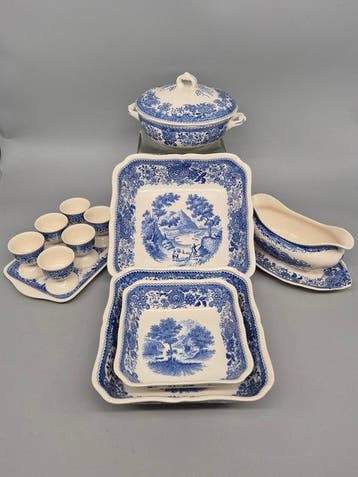 Eetservies - Villeroy & Boch Burgenland – Servier-Set Blau, Antiek en Kunst
