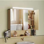 Badkamer Spiegelkast – Wandkast met Licht en Opbergruimte, Verzenden, Nieuw