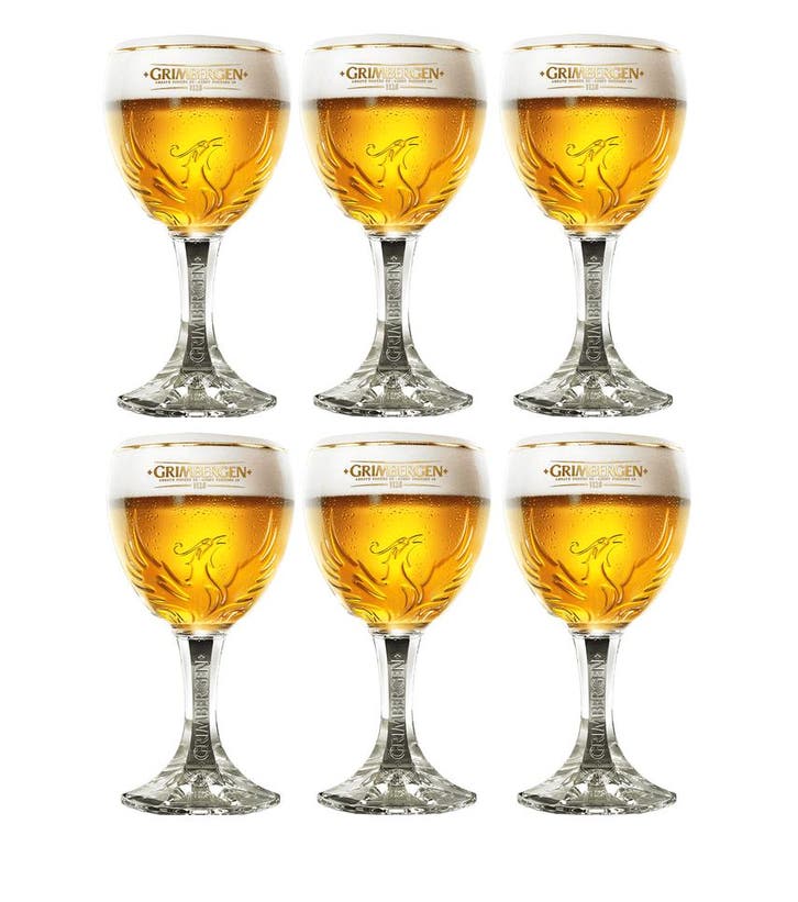 Grimbergen bierglazen - 33cl - 6 stuks, Verzamelen, Biermerken