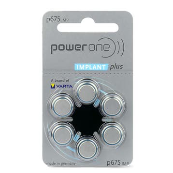 PowerOne Cochlear Implant Plus CI 675 BLAUW hoorbatterijen, Ophalen of Verzenden, Nieuw