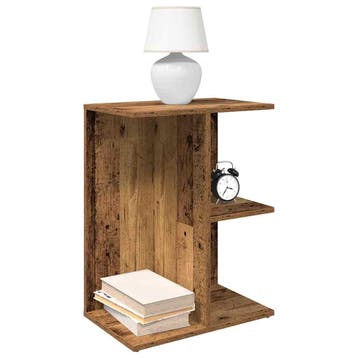 vidaXL Nachtkastjes 2 st 46,5x29x61 cm bewerkt hout oud, Minder dan 45 cm, Verzenden, Nieuw, 55 tot 70 cm