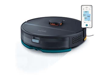 Philips -   Robotstofzuiger Met Dweilfunctie Donkerblauw, Witgoed en Apparatuur, Stofzuigers, Verzenden, Nieuw, Reservoir, Robotstofzuiger