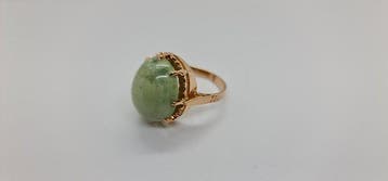 Ring - 19.2 kt. Geel goud Turquoise - Turquoise, Nieuw