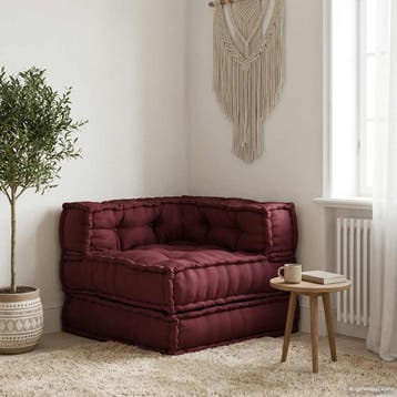 vidaXL Modulaire bankstel kastanjebruin 70x70x54 stof, Verzenden, Nieuw, Rood