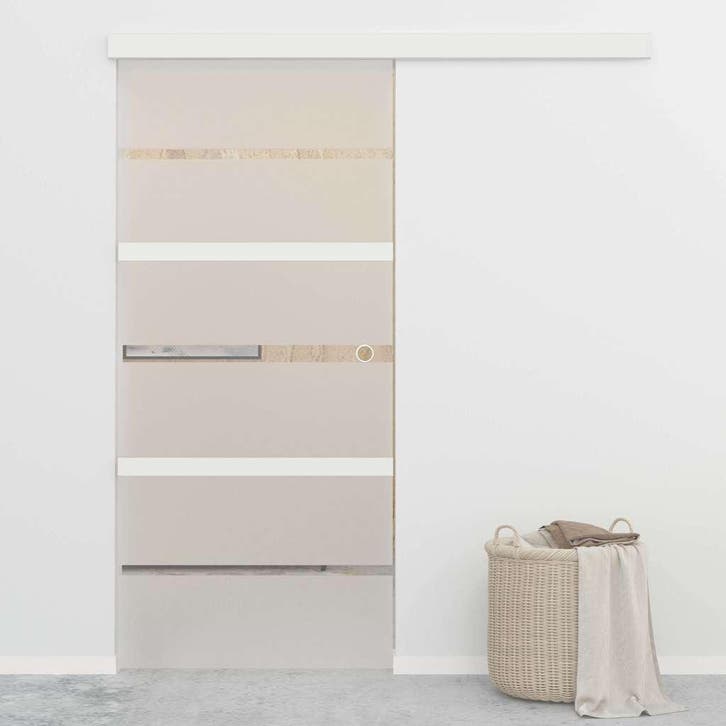 vidaXL Schuifdeur met zachte stops 90x205 cm ESG-glas en, Doe-het-zelf en Verbouw, Deuren en Horren, Nieuw, Verzenden