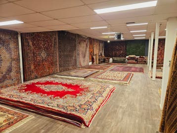 Perzisch handgeknoopt tapijt, Oosters, Vintage Tapijt, Poef, Perzisch , 200 cm of meer, Ophalen of Verzenden, Zo goed als nieuw