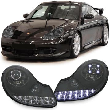 Koplampen Porsche 911 / 996 97-02 Boxster 986 LED zwart, Ophalen of Verzenden, Nieuw