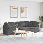 vidaXL Modulaire bank met kussens corduroy stof donkergrijs, Verzenden, Nieuw, Stof