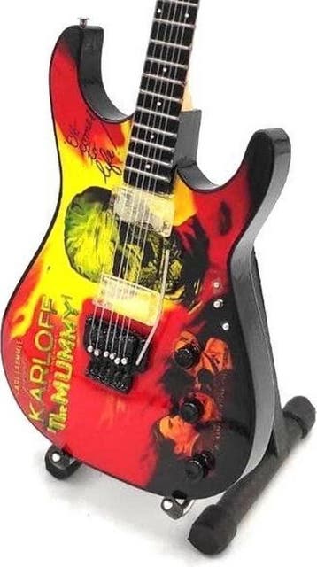 Miniatuur ESP Karloff Mummy gitaar - Kirk Hammett Metallica, Ophalen of Verzenden, Nieuw, Pop, Beeldje of Miniatuur