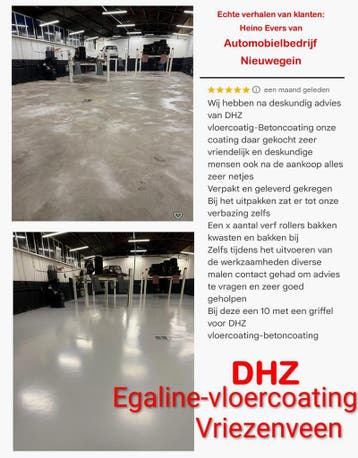 2K Epoxy WERKPLAATS vloercoating DHZ Heavy industrie 100%, 10 tot 15 liter, Ophalen of Verzenden, Nieuw, Verf