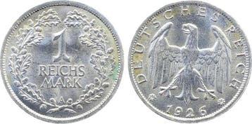 Duitsland 1 Reichsmark 1926 A prfr/st, Top J 319 Archiv F..., Verzenden