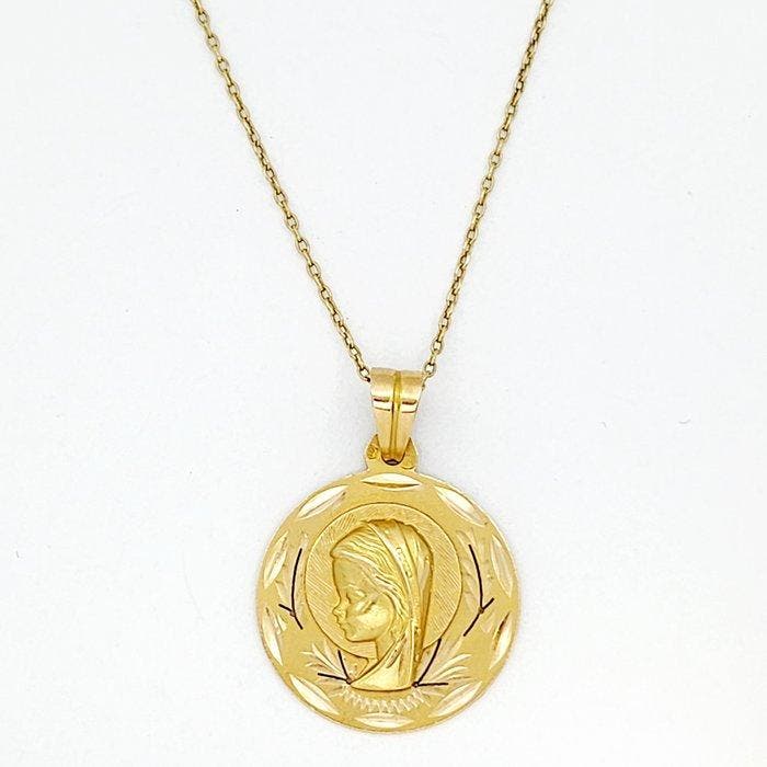 Medaille hanger - 15 karaat Geel goud, Sieraden, Tassen en Uiterlijk, Antieke sieraden